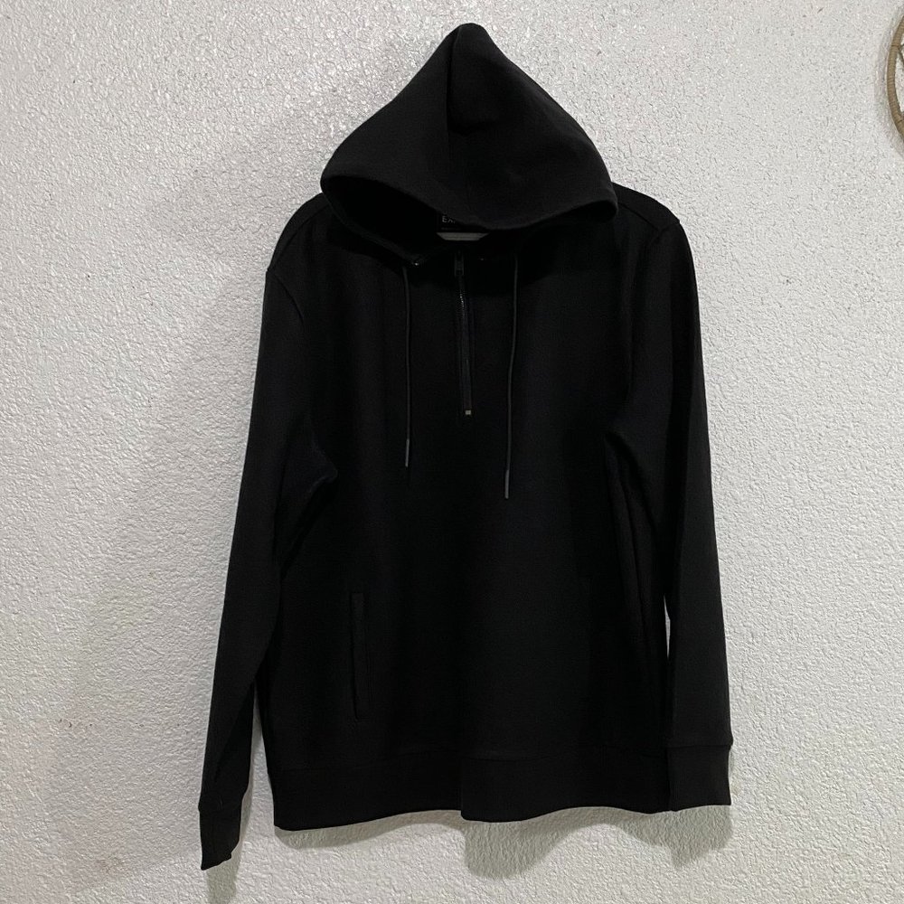 Express Large Black Quarter Zip Hoodie
